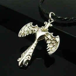 Cool Man Angle Wing Cross Pure Titanium Halskæde Vedhæng Gave