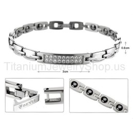 7 Tommer Dame Titanium Armbånd