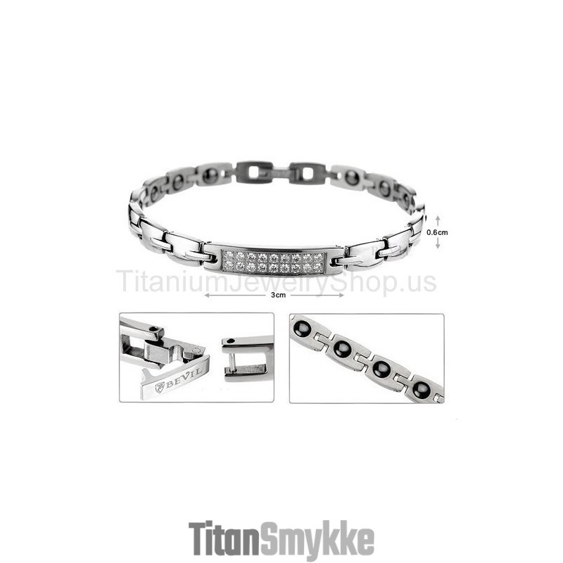 7 Tommer Dame Titanium Armbånd 7 Tommer Dame Titanium Armbånd