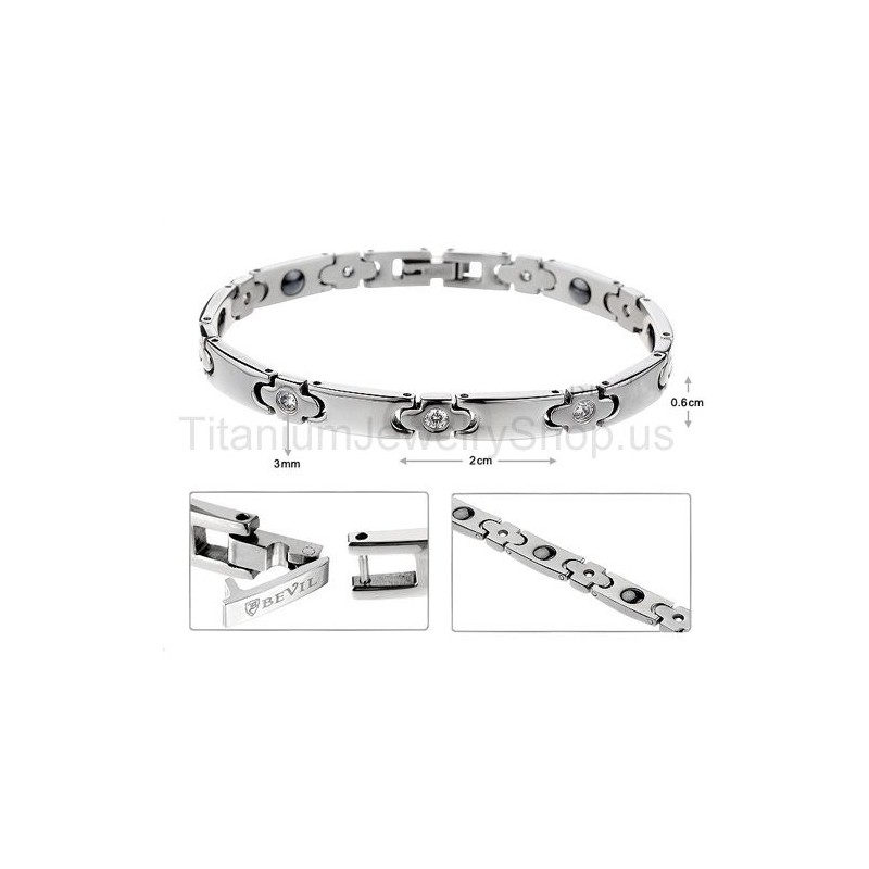 7 Tommer Dame Titanium Armbånd 7 Tommer Dame Titanium Armbånd