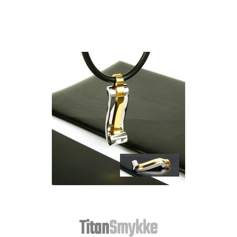 Cool Man Strip Ædelsten Titanium Stål Halskæde Vedhæng Cool Man Strip Ædelsten Titanium Stål Halskæde Vedhæng