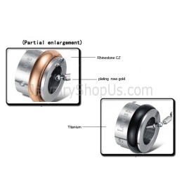 Titanium Lovers Vedhæng Med Rhinsten Og Gratis Kæder C729