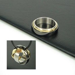 3 Hoops Og 3 Farver Ren Titanium Halskæde Vedhæng Gratis Kæde