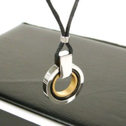 Mand 3 Hoop 3 Farver Ren Titanium Vedhæng Halskæde Gratis Kæde