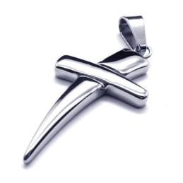 Cool Man Cross Halskæde Med Korsvedhæng I Ren Titanium