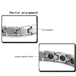 Højpoleret Wolfram Magnetisk Energi Sundhedsarmbånd C945
