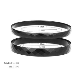 Sort Wolfram Højglans Armbånd C888