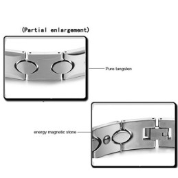 Wolfram Sølvarmbånd Med Energimagnetisk Sten C944