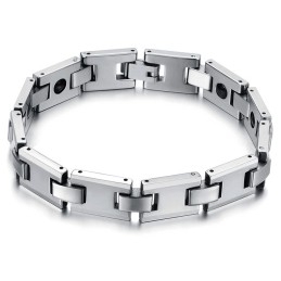 Wolfram Sølv H-Link Magnetisk Energi Sundhedsarmbånd C748