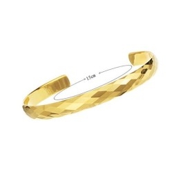 Højglanspoleret Wolframguld Armbånd Med Indviklet, Facetteret Design Og Pararmbånd C893