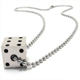 Cool Man Solid Dice Pure Titanium Halskæde Vedhæng