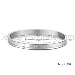Tatanium "Love" Pararmbånd Med Rhinsten C874