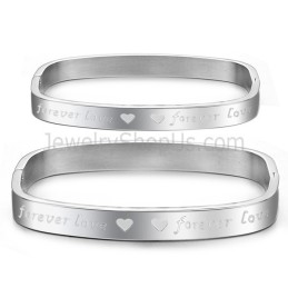 Tatanium Firkantede "Foreverlove" Pararmbånd C865