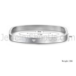 Tatanium Firkantede "Foreverlove" Pararmbånd C865