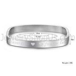 Tatanium Firkantede "Foreverlove" Pararmbånd C865