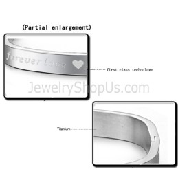 Tatanium Firkantede "Foreverlove" Pararmbånd C865