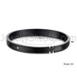 Tatanium Pararmbånd Med Rhinsten (Sort, Rosaguld) C731