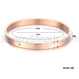 Tatanium Pararmbånd Med Rhinsten (Sort, Rosaguld) C731