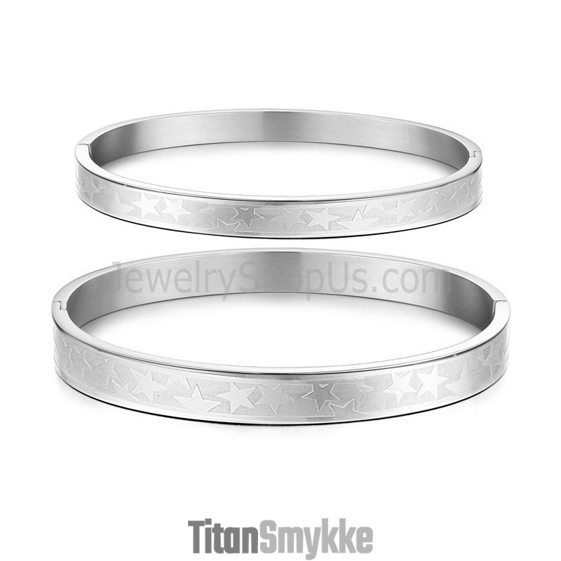 Tatanium Pararmbånd Med Stjerner C863 Tatanium Pararmbånd Med Stjerner C863