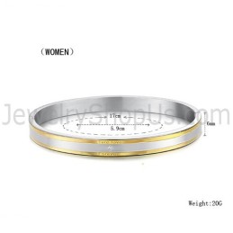 Tatanium Sorte Og Guld "True Love Forever" Pararmbånd Med Rhinsten C875