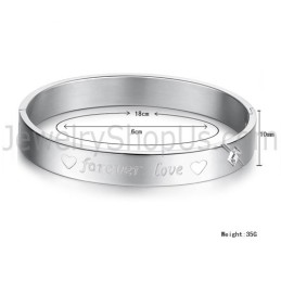 Tatanium Sweetheart "Forever Love" Pararmbånd Med Rhinsten C847