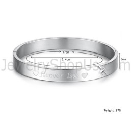 Tatanium Sweetheart "Forever Love" Pararmbånd Med Rhinsten C847