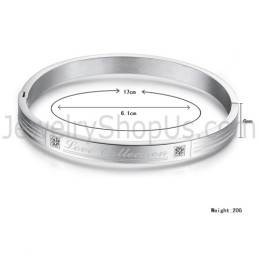 Tatanium "Love Collection" Pararmbånd Med Rhinsten C849
