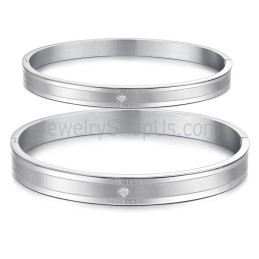 Tatanium "Ture Love Forever" Pararmbånd Med Rhinsten C861