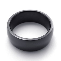 Poleret Sort Titaniumring