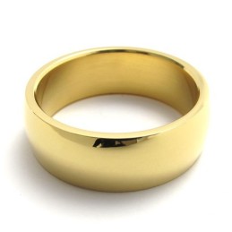 Guldpoleret Titaniumring