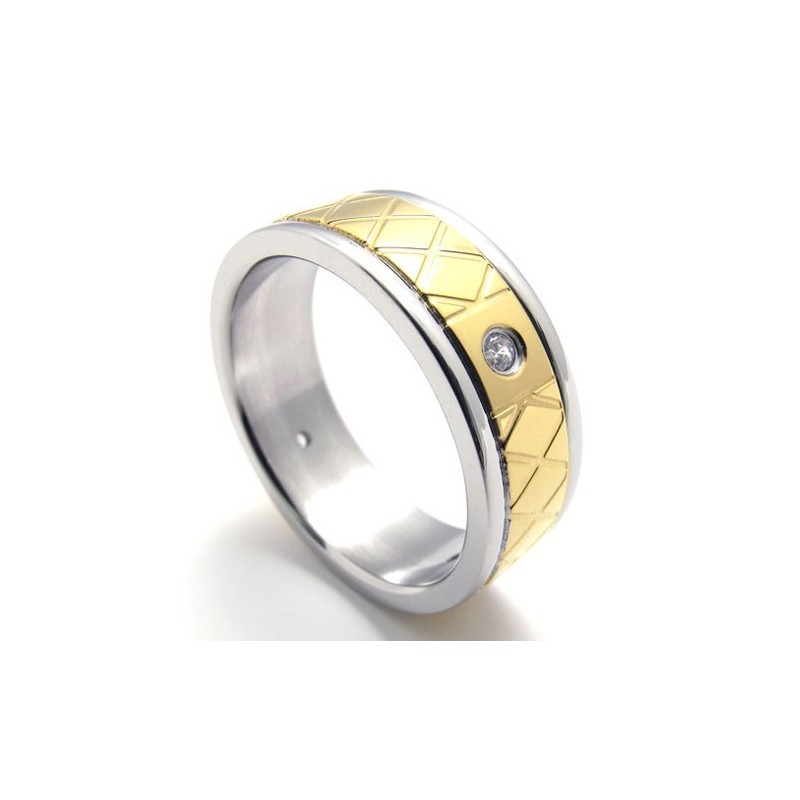 Guld Diamant Titanium Ring Guld Diamant Titanium Ring