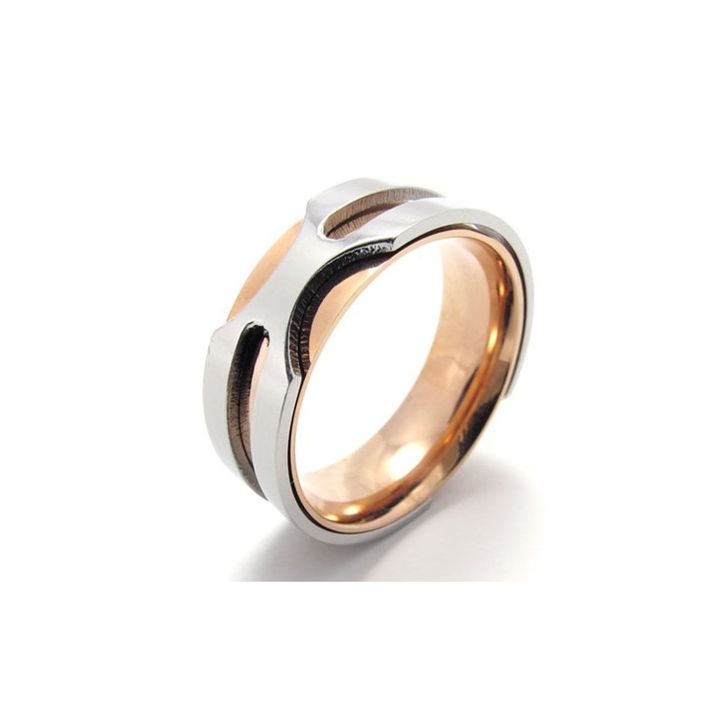 Rosaguld Titaniumring