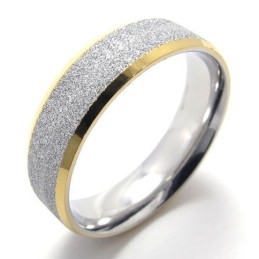 Titaniumring Med Guldaccentperle