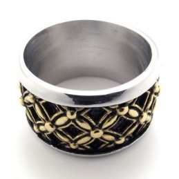 Farvet Vintage Titaniumring