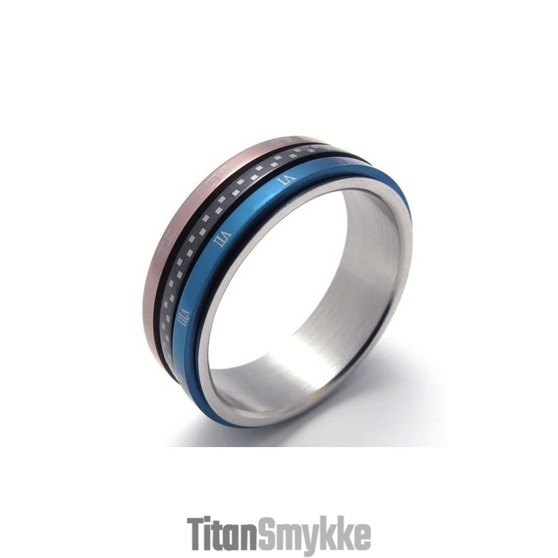 Farvet Titaniumring