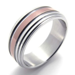 Rosaguld Titaniumring
