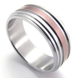 Rosaguld Titaniumring
