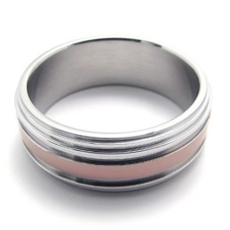 Rosaguld Titaniumring