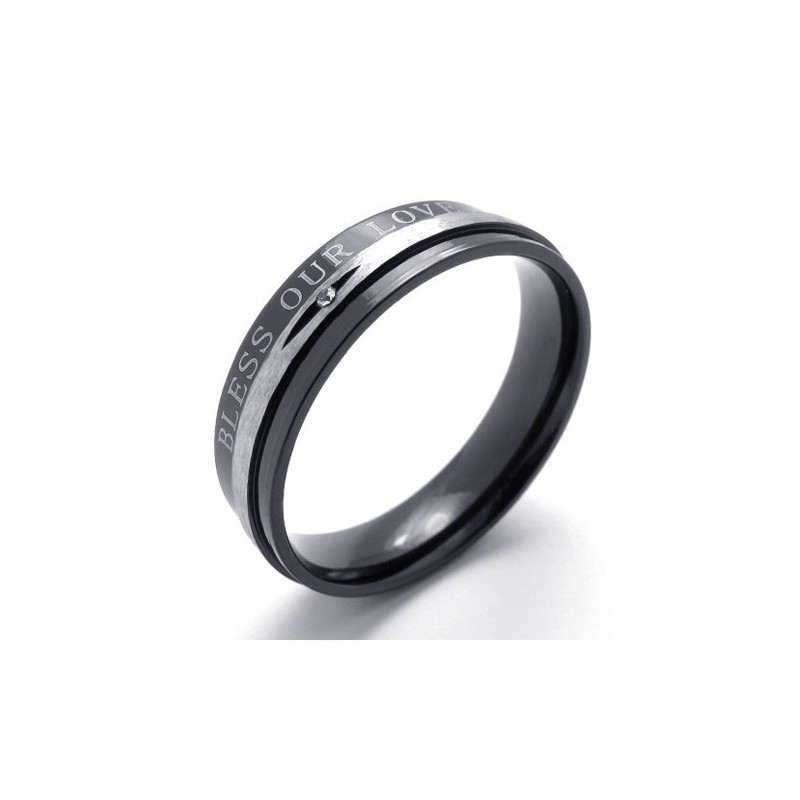 Diamant Sort Titanium Ring Diamant Sort Titanium Ring