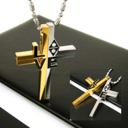 Cool Man Love Cross Pure Titanium Vedhæng Gave