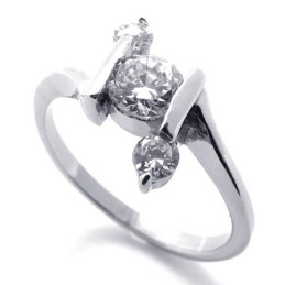 Diamant Titaniumring Til Kvinder