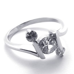 Diamant Titaniumring Til Kvinder