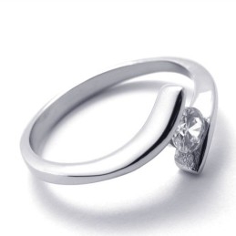Diamant Titaniumring Til Kvinder