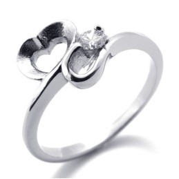 Diamantring I Titanium Til Kvinder