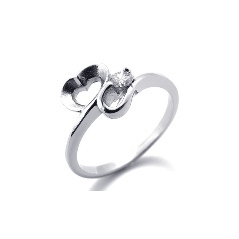 Diamantring I Titanium Til Kvinder