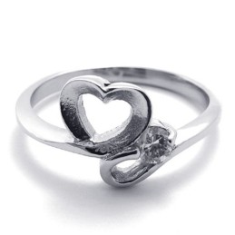Diamantring I Titanium Til Kvinder