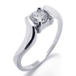Diamantring I Titanium Til Kvinder