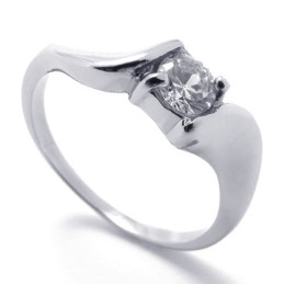 Diamantring I Titanium Til Kvinder