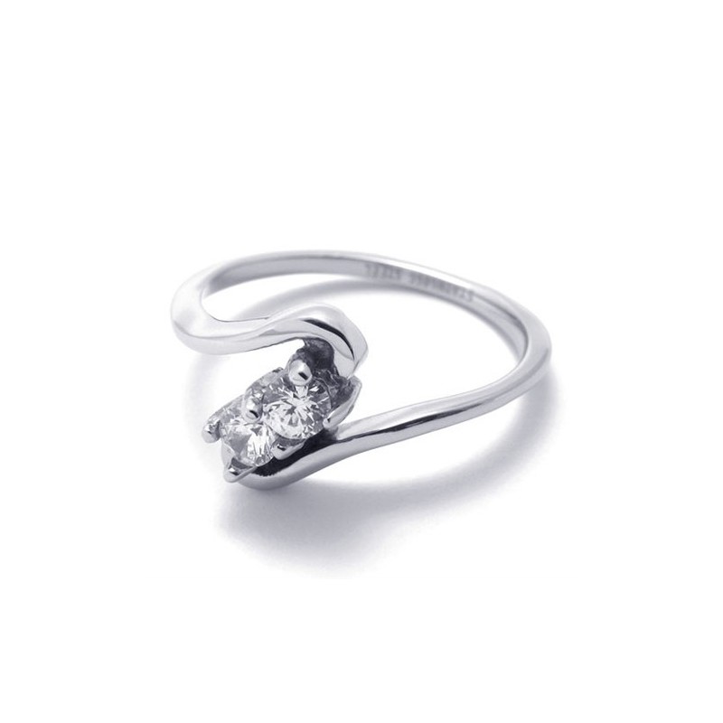 Diamantring I Titanium Til Kvinder Diamantring I Titanium Til Kvinder