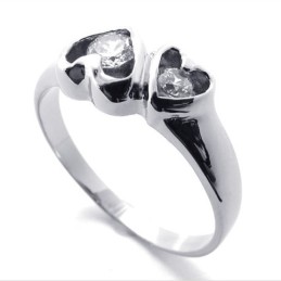 Diamantring I Titanium Til Kvinder